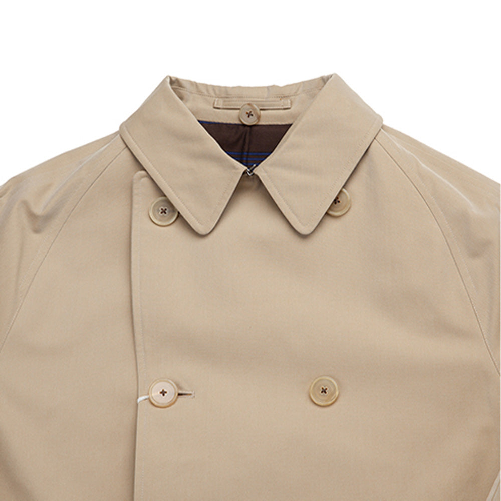 Coherence | Foufou II Gabardine Beige Double Breasted Coat