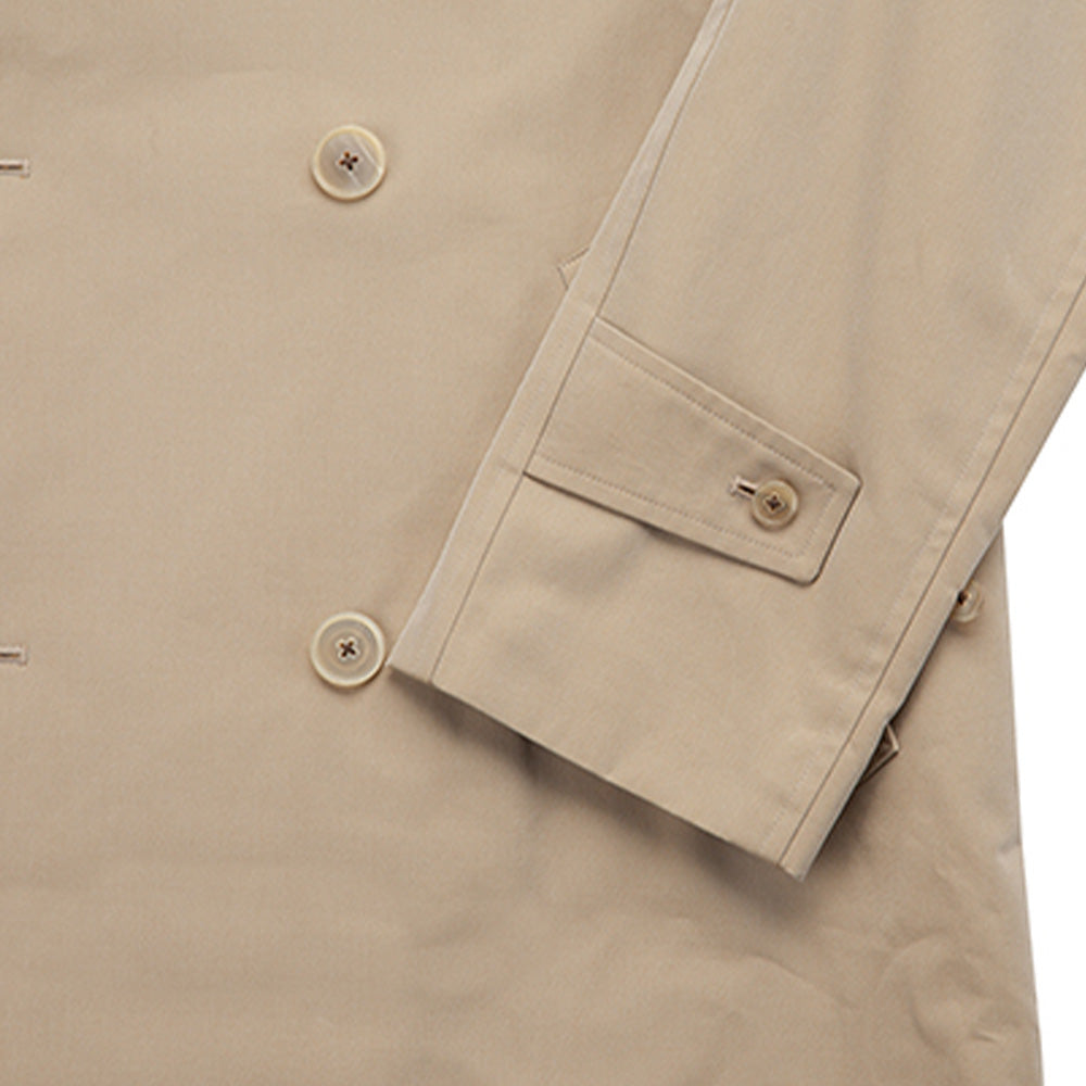 Coherence | Foufou II Gabardine Beige Double Breasted Coat