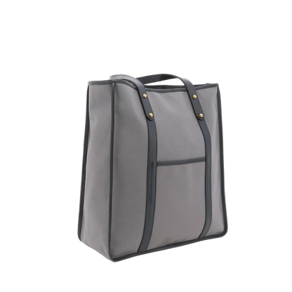 Frank Clegg | Canvas Market Tote Grey / Navy
