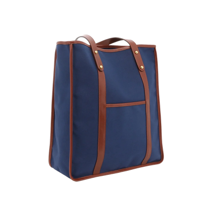 Frank Clegg | Canvas Market Tote Royal Blue / Chestnut