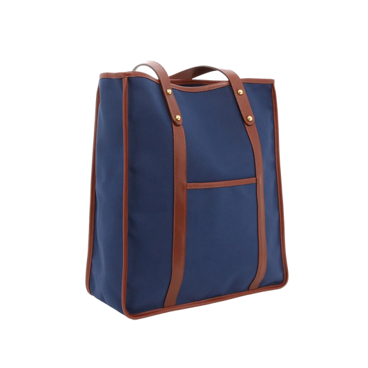Frank Clegg | Canvas Market Tote Royal Blue / Chestnut