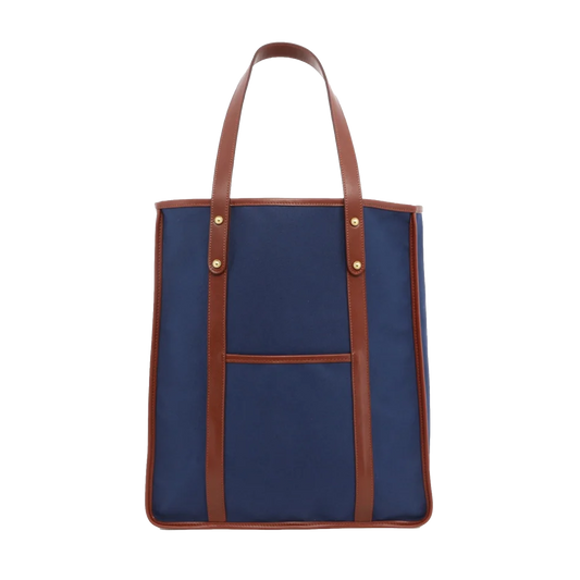 Frank Clegg | Canvas Market Tote Royal Blue / Chestnut