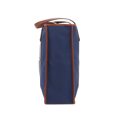 Frank Clegg | Canvas Market Tote Royal Blue / Chestnut