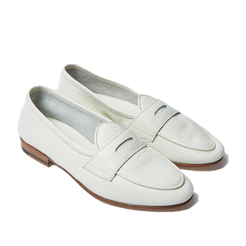 Oriental Shoemaker | Women Fry Belgian Loafer Grain Calf White