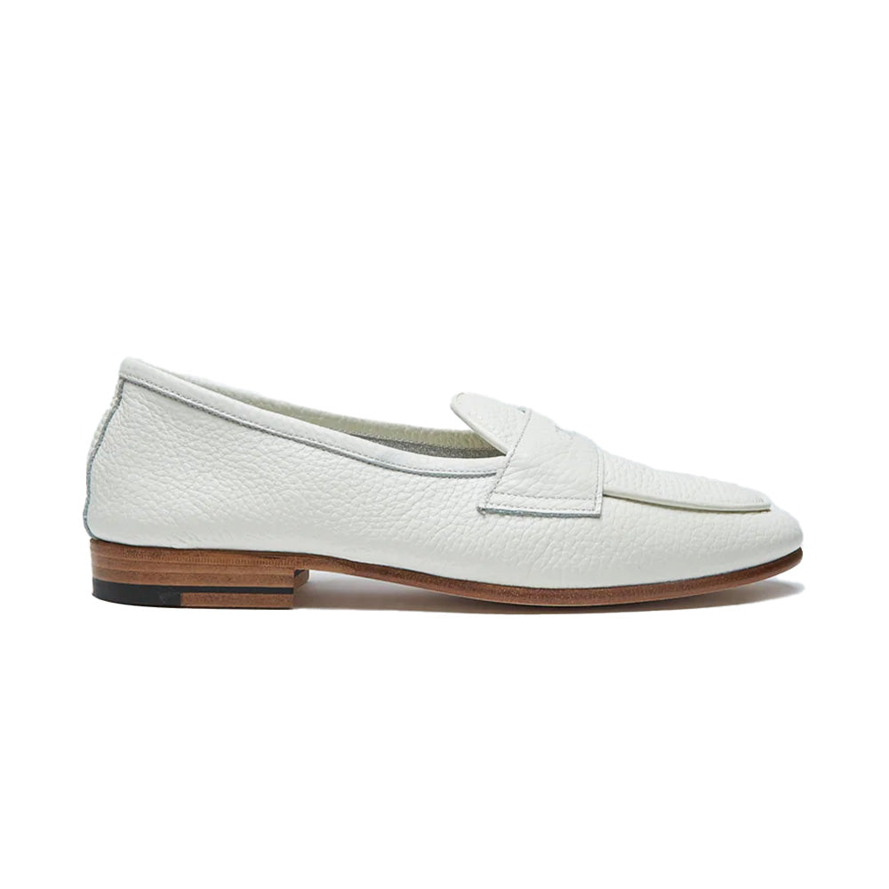 Oriental Shoemaker | Women Fry Belgian Loafer Grain Calf White