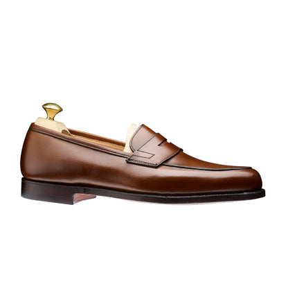 Crockett & Jones | Grantham Penny Loafer Dark Brown Burnished Calf