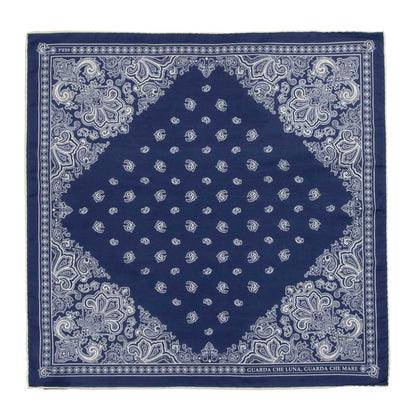 Serà Fine Silk | Guarda che Luna - Blue Cotton & Silk Bandana
