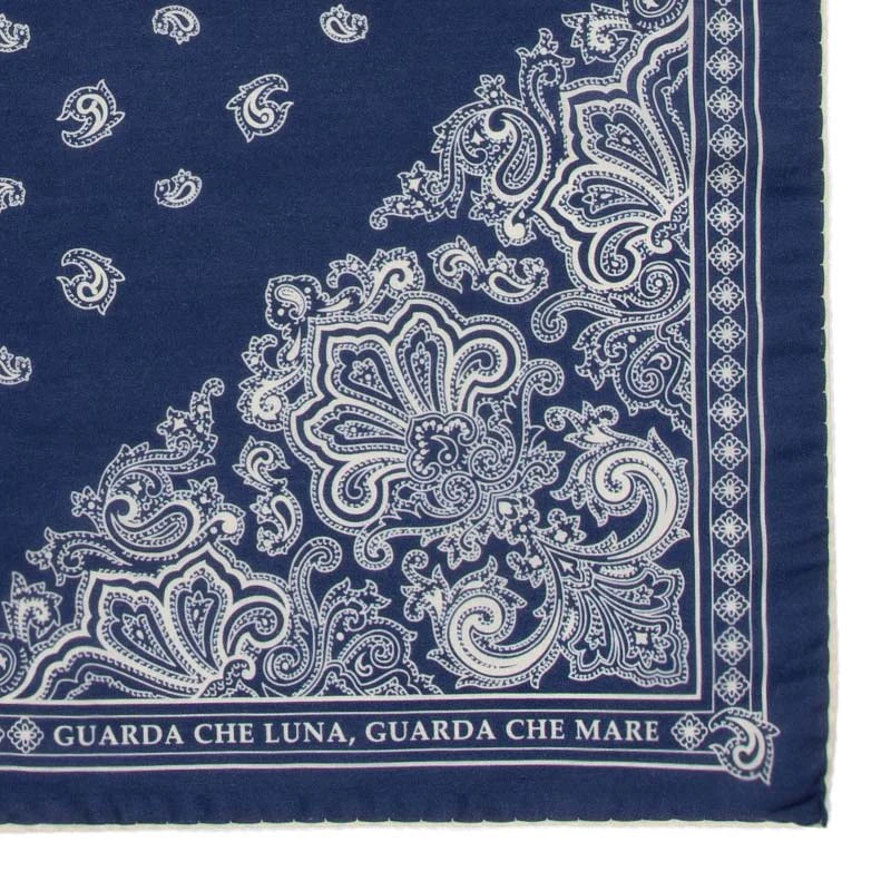 Serà Fine Silk | Guarda che Luna - Blue Cotton & Silk Bandana