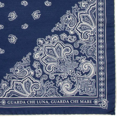 Serà Fine Silk | Guarda che Luna - Blue Cotton & Silk Bandana