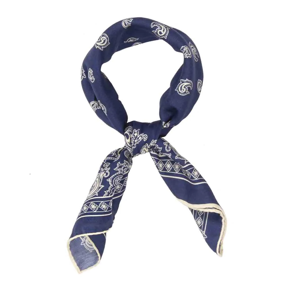 Serà Fine Silk | Guarda che Luna - Blue Cotton & Silk Bandana