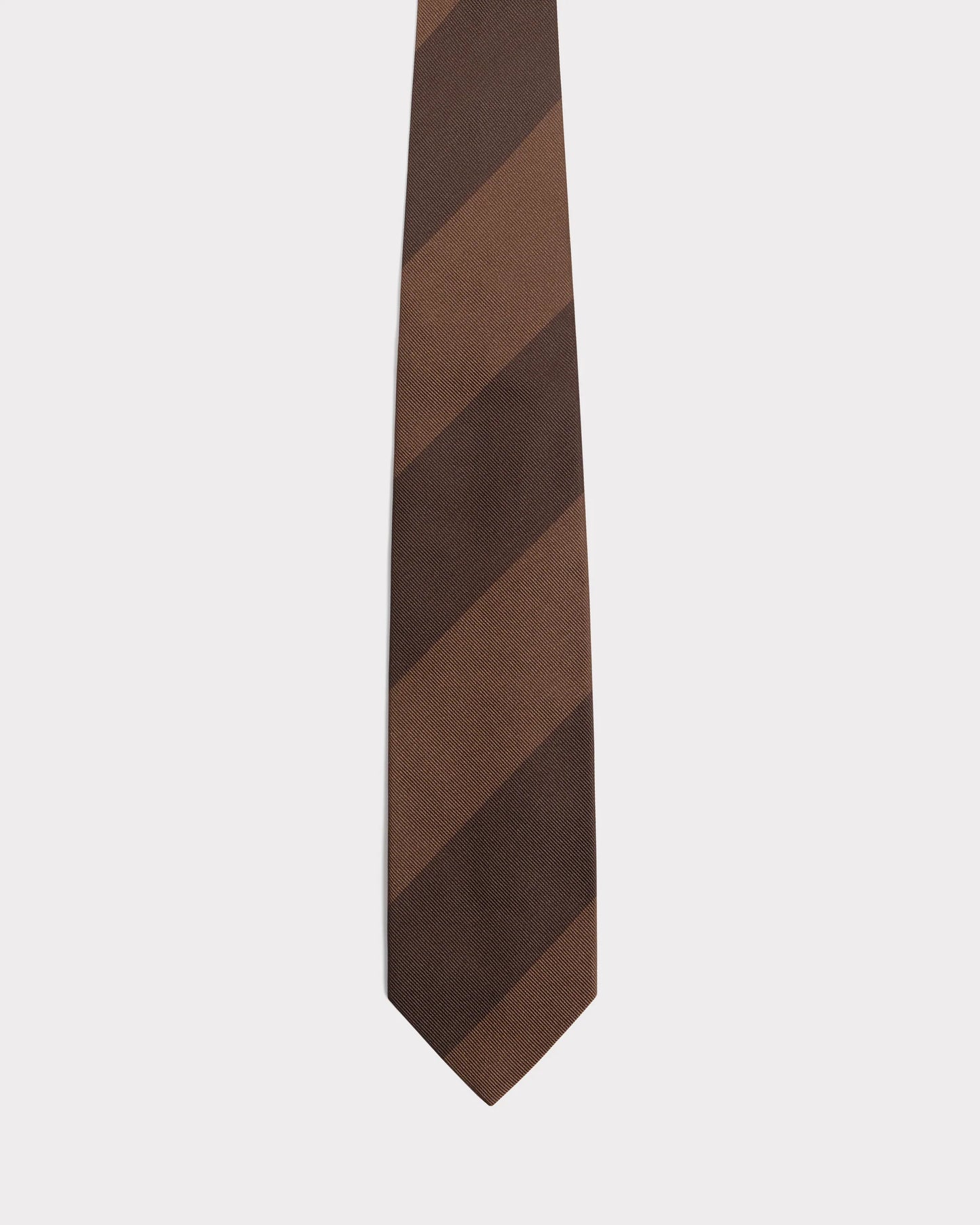 Husbands Paris | Tie In Silk Jacquard Chocolate & Rust