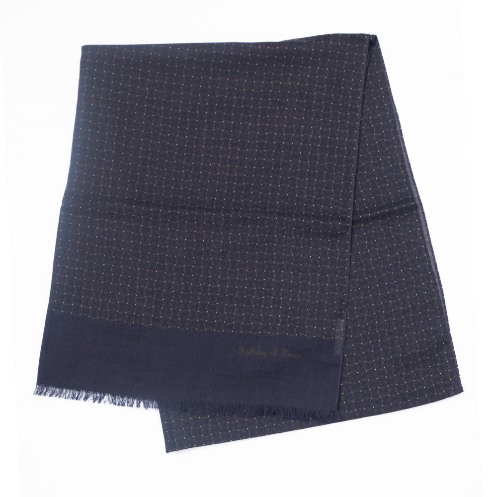 Holliday & Brown | Wool Silk Scarf Dotted Pattern 55404 6