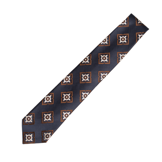 Holliday & Brown | 100th Anniversary Geometric Tie Navy FH466 1