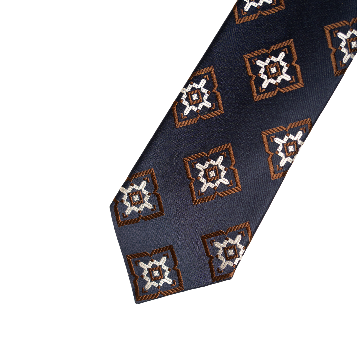 Holliday & Brown | 100th Anniversary Geometric Tie Navy FH466 1