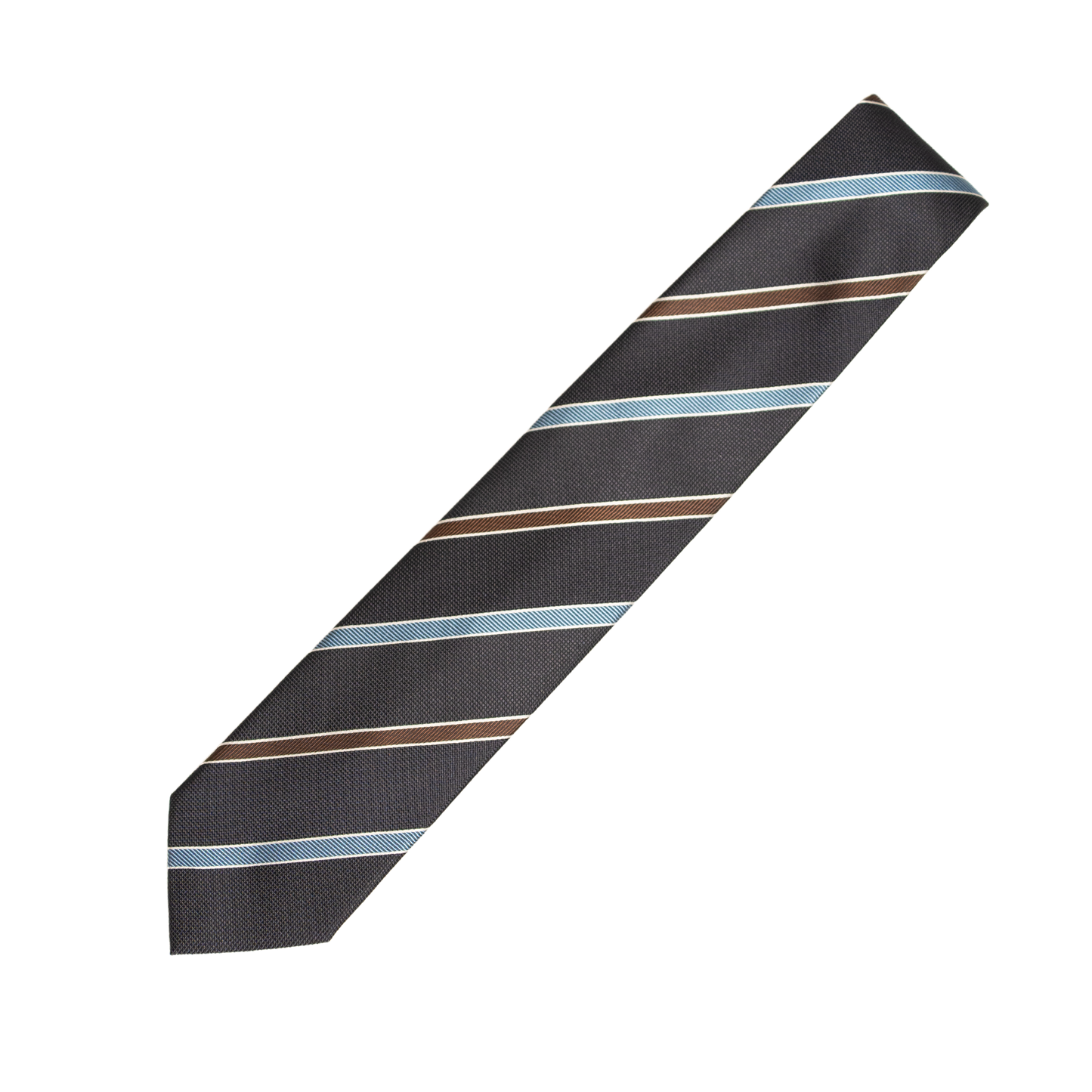 Holliday & Brown | Blue & Brown Stripe Tie Midnight CAR14 1