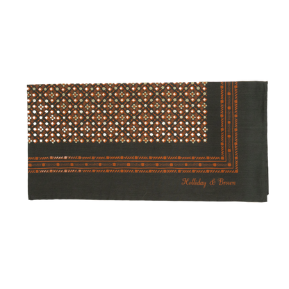 Holliday & Brown | Cotton & Silk Neckerchief Floral Black 57454 3