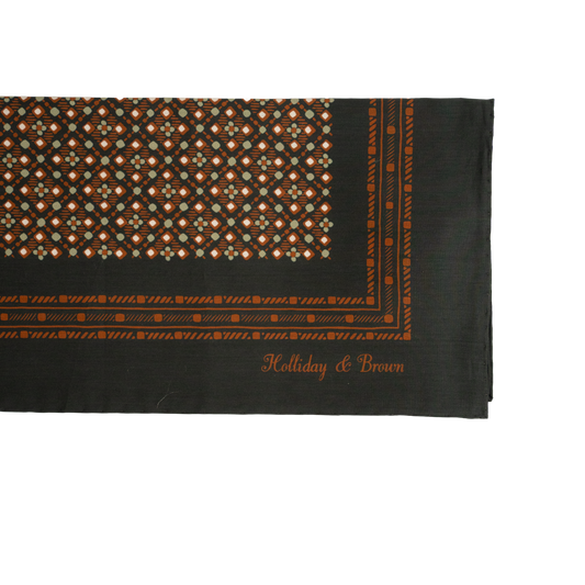 Holliday & Brown | Cotton & Silk Neckerchief Floral Black 57454 3