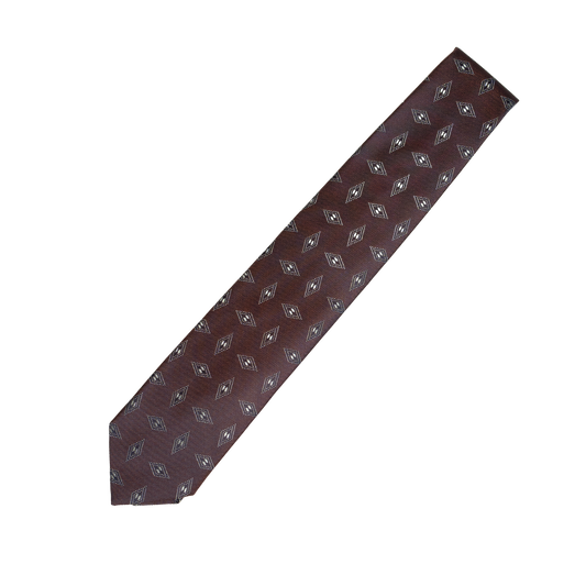 Holliday & Brown | Diamond Patter Tie Aubergine FG958 2