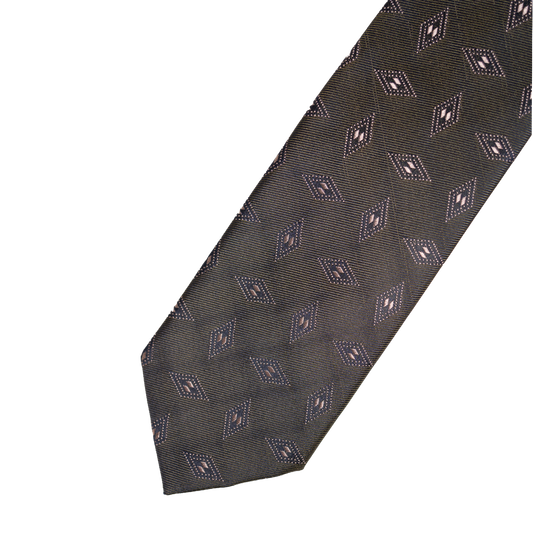 Holliday & Brown | Diamond Patter Tie Dark Green FG958 4