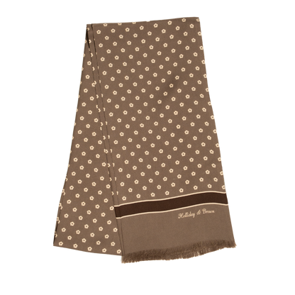 Holliday & Brown | Silk Summer Scarf Foulard Sand Floral 57458 6