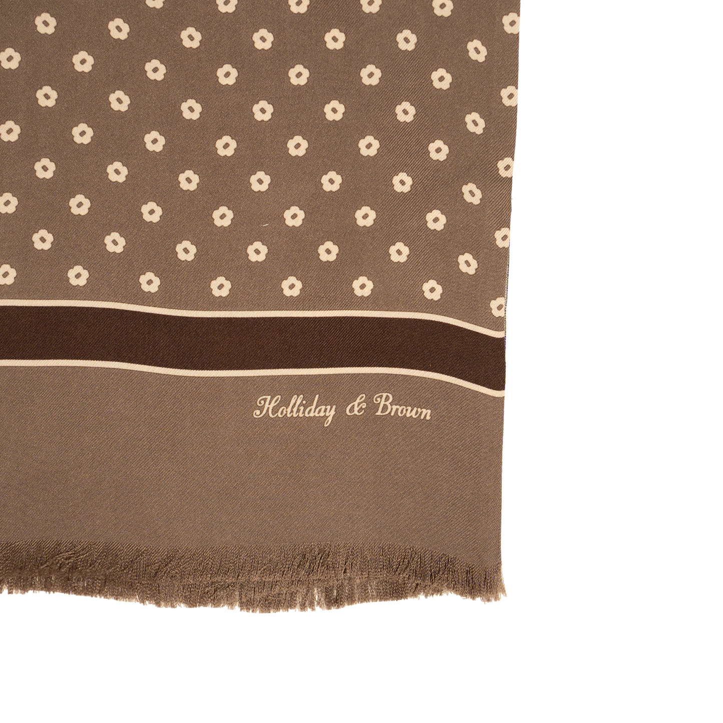 Holliday & Brown | Silk Summer Scarf Foulard Sand Floral 57458 6