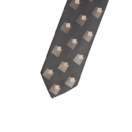 Holliday & Brown | Square Pattern Tie Grey FG957 5