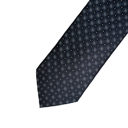 Holliday & Brown | Square Pattern Tie Navy CER07 2