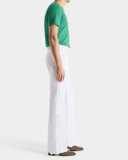 Husbands Paris | Flared High Waisted Jeans In Denim White