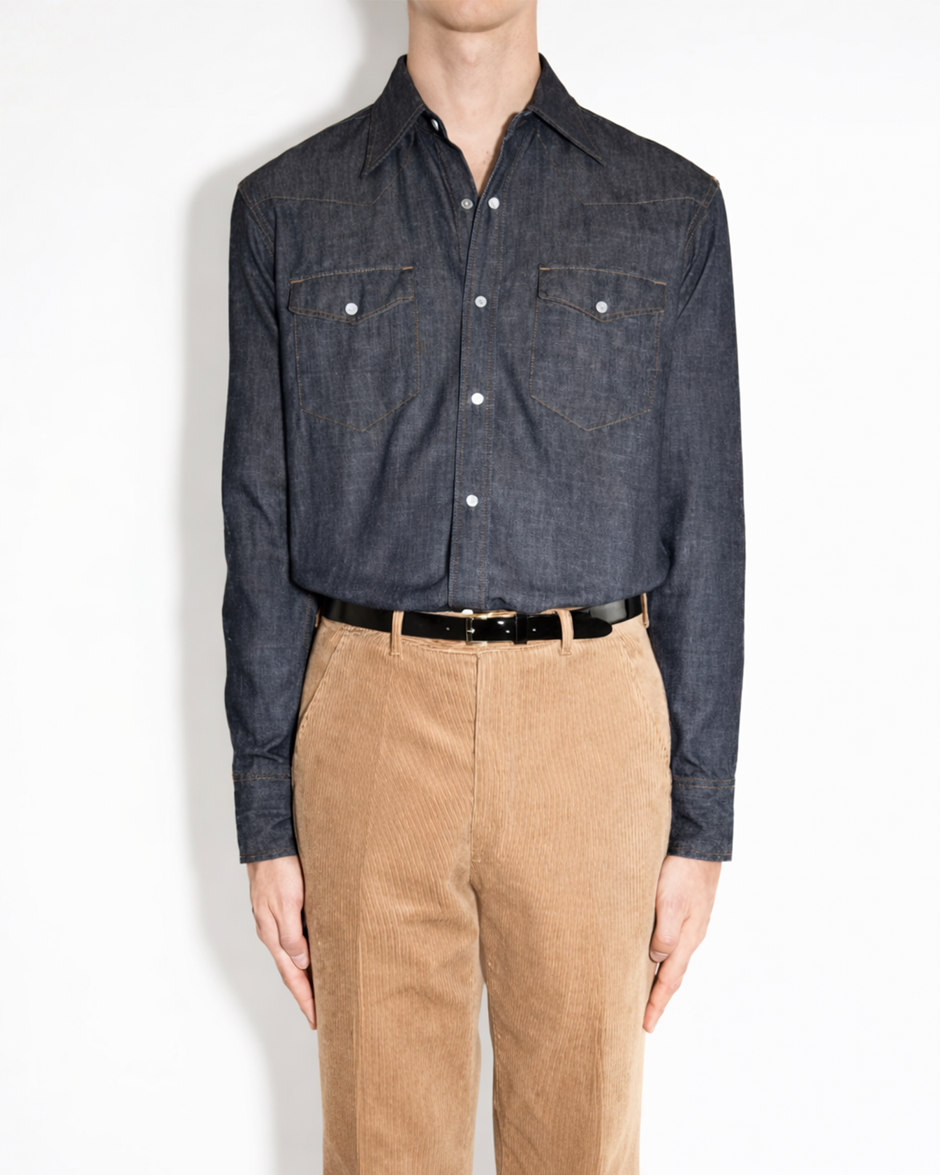 Husbands Paris | Selvedge Denim Indigo Western Shirt