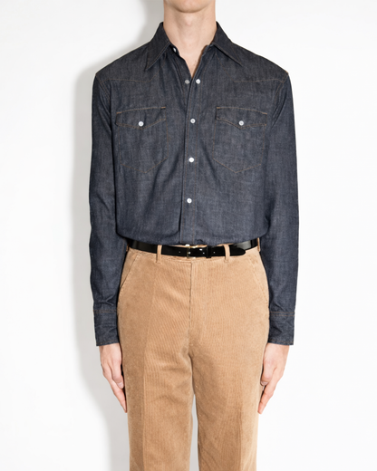 Husbands Paris | Selvedge Denim Indigo Western Shirt