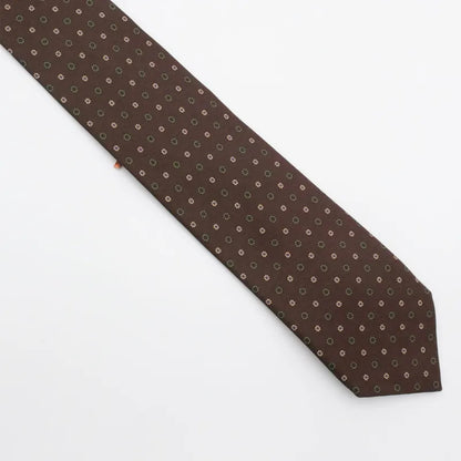 Holliday & Brown | Tiny Floral Tie In Brown J6712 4