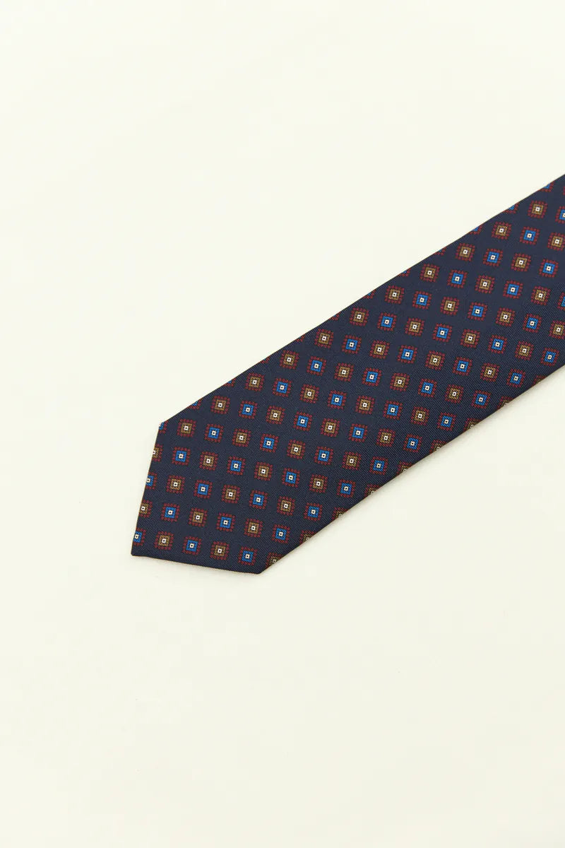 Holliday & Brown | Medallion Tie Dark Blue J8548 1