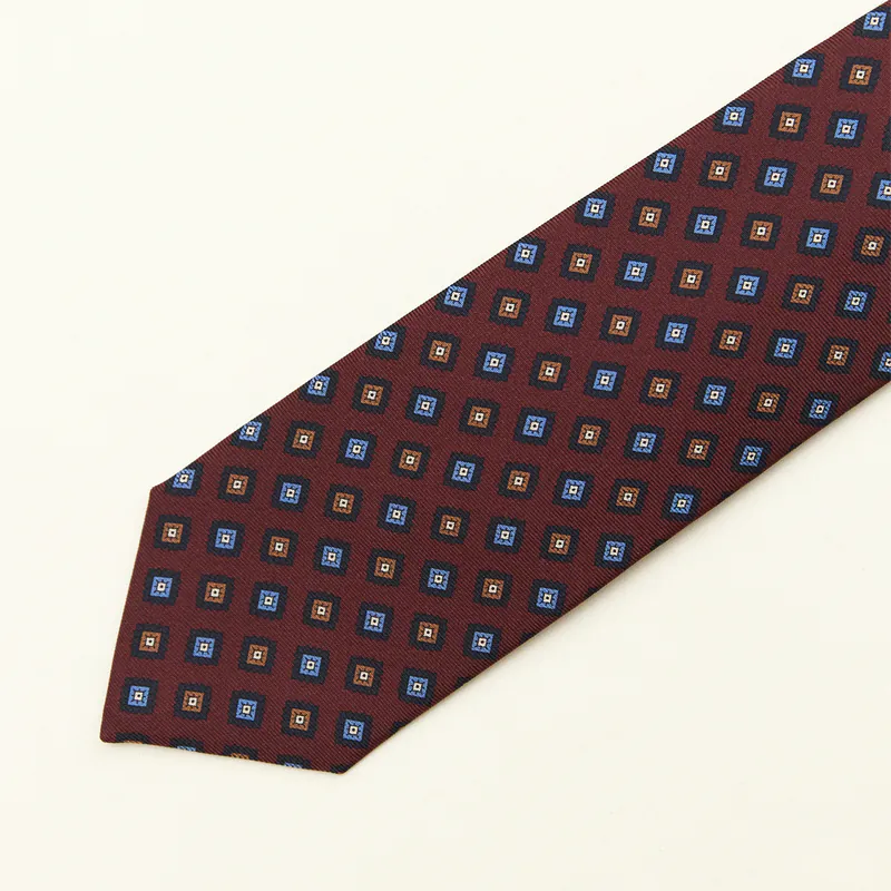 Holliday & Brown | Medallion Tie Burgundy J8548 3