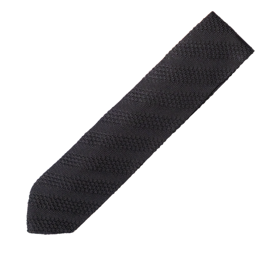 Seven Fold | Knit Tie Black