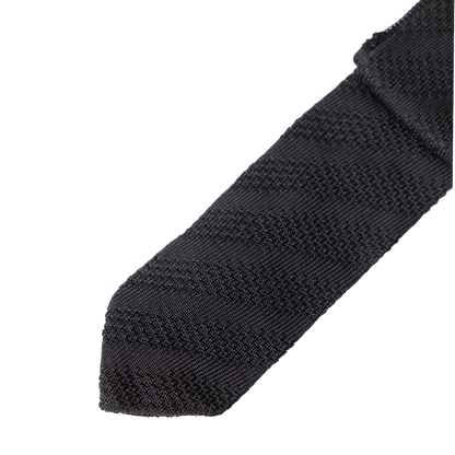 Seven Fold | Knit Tie Black