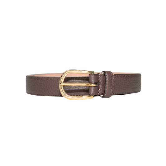 Simonnot Godard | Lagun Grained 25mm Brass Cafe Belt