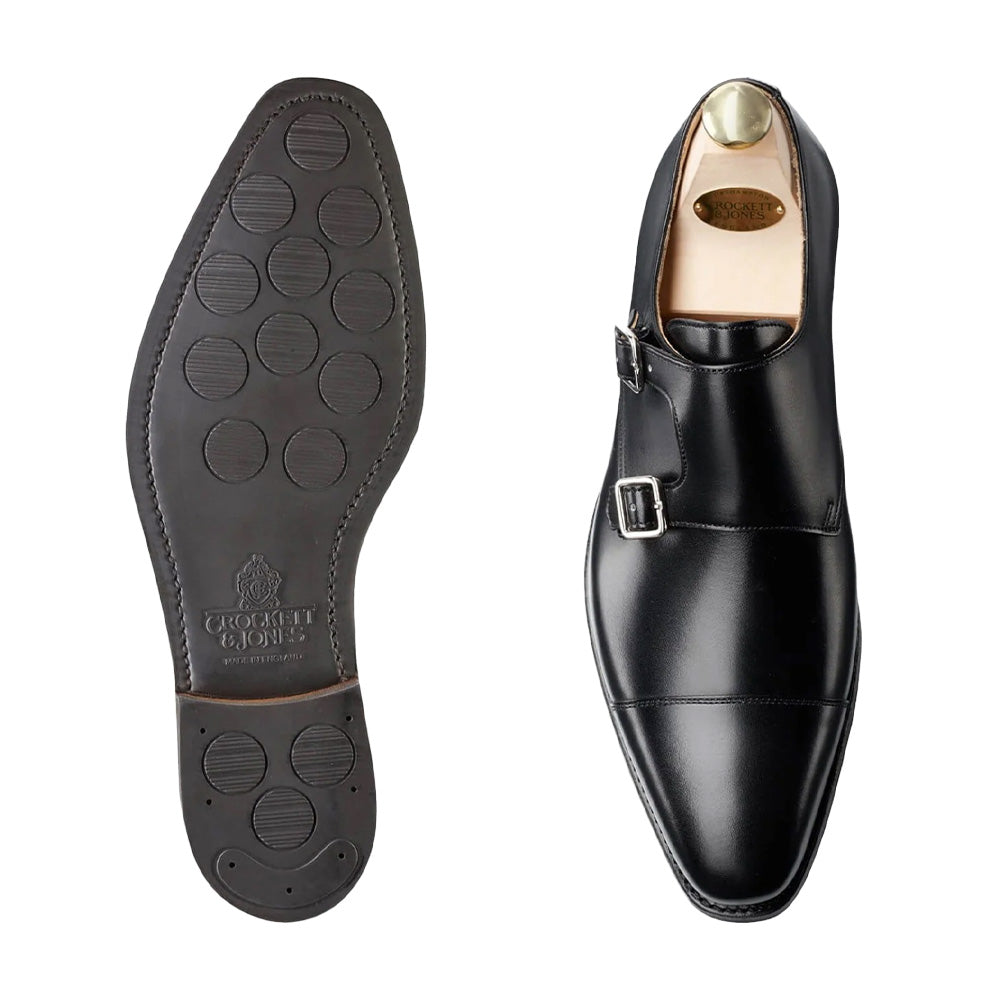 Crockett & Jones | Lowndes Double Monk Black Calf