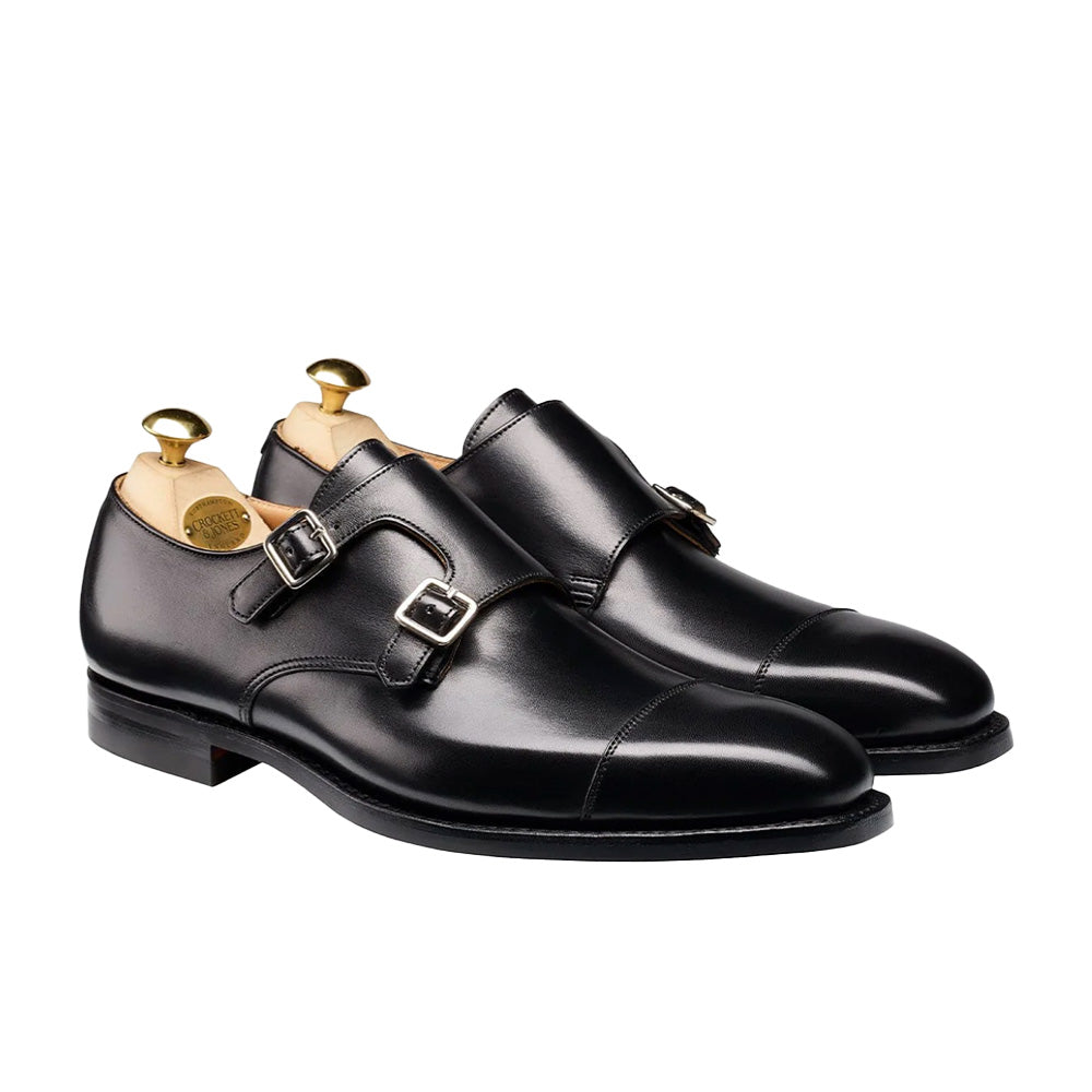 Crockett & Jones | Lowndes Double Monk Black Calf