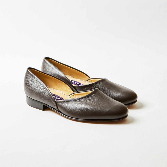 Bowhill & Elliott | Mocha Deerskin Grecian Slippers