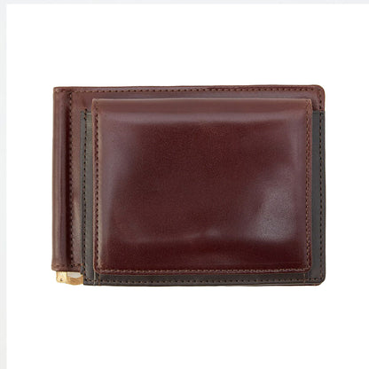 Glenroyal | Money Clip With Coin Pocket Bordo Cordovan