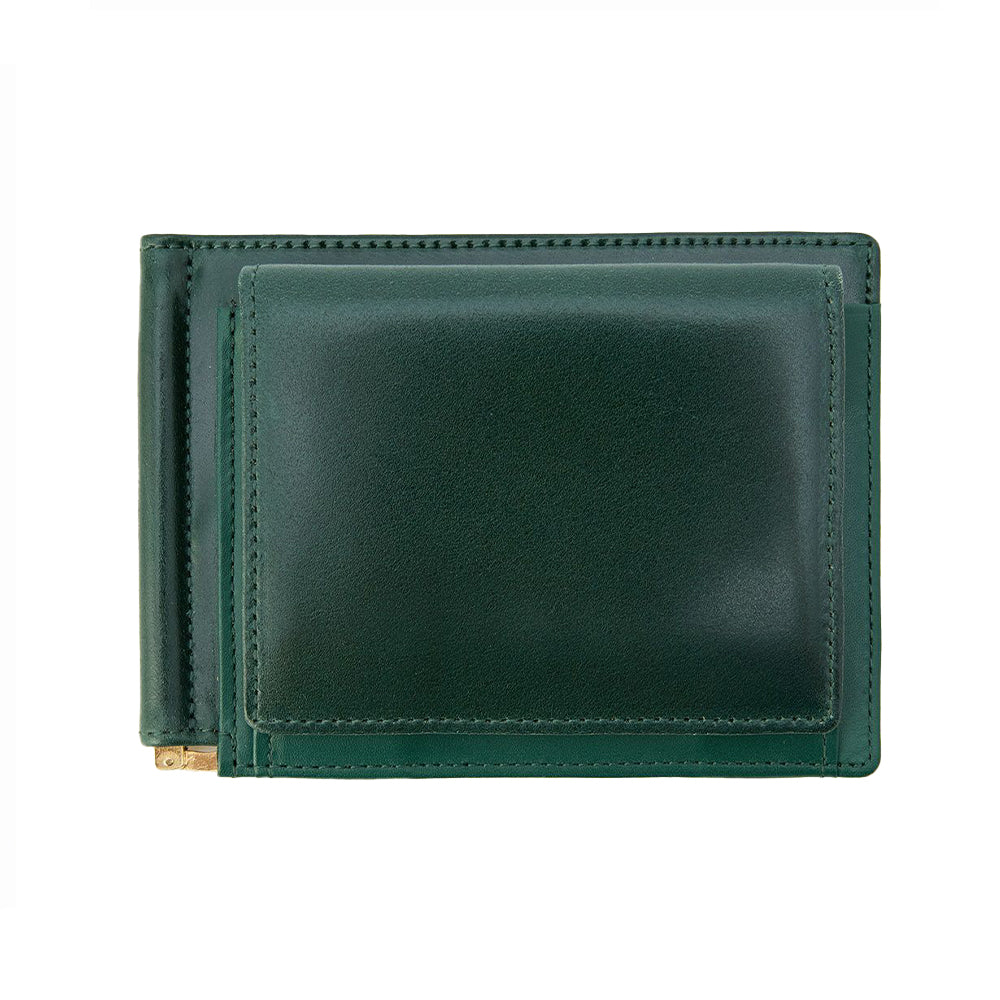 Glenroyal | Money Clip With Coin Pocket Dark Green Cordovan
