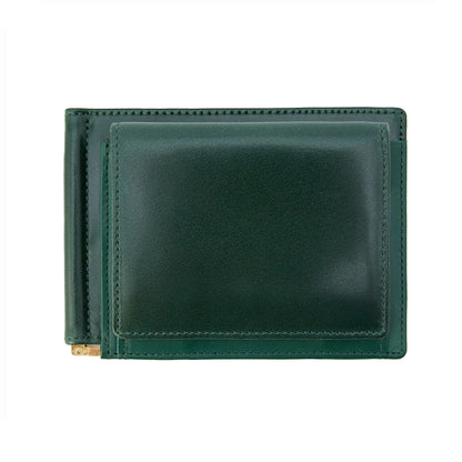 Glenroyal | Money Clip With Coin Pocket Dark Green Cordovan