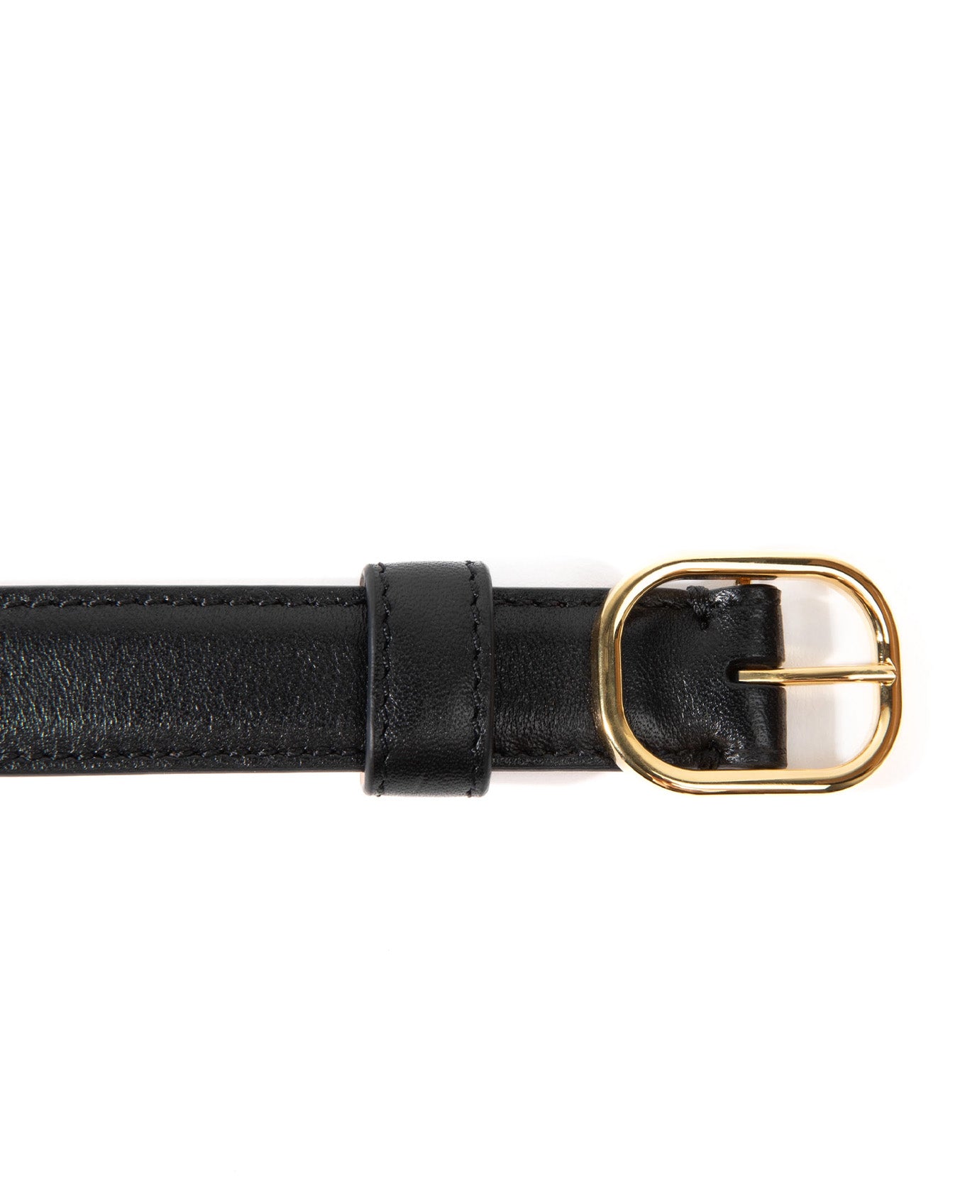 Husbands Paris | Thin Belt in Italian Nappa Calfskin Black