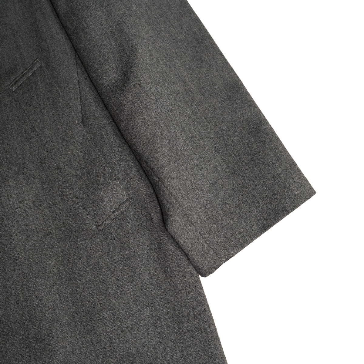 Coherence | Berto Dolmany Satin Double Breasted Coat Grey
