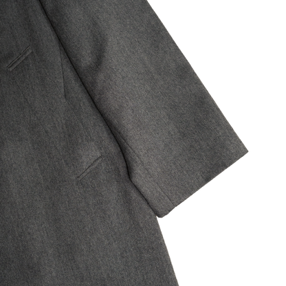 Coherence | Berto Dolmany Satin Double Breasted Coat Grey