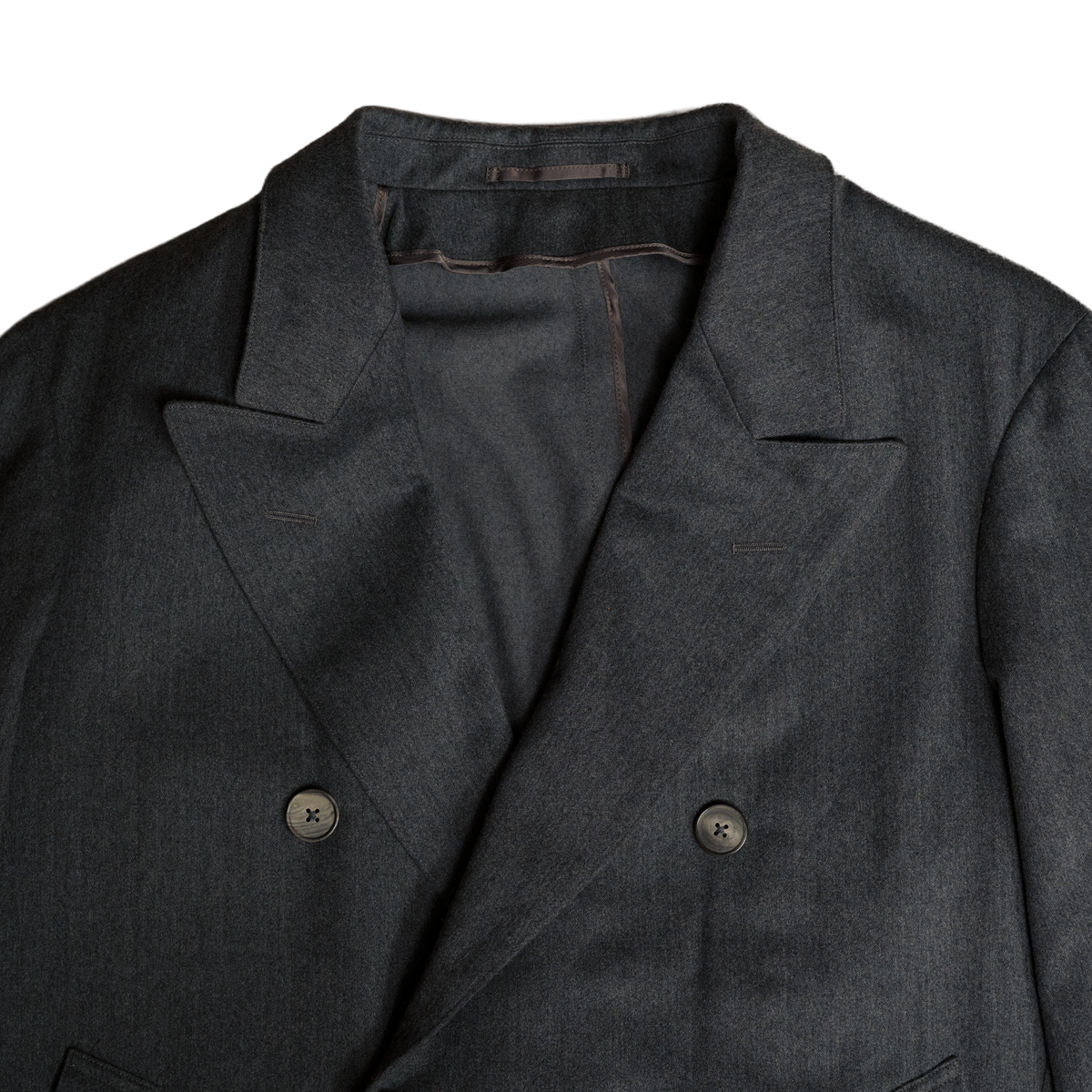 Coherence | Berto Dolmany Satin Double Breasted Coat Grey