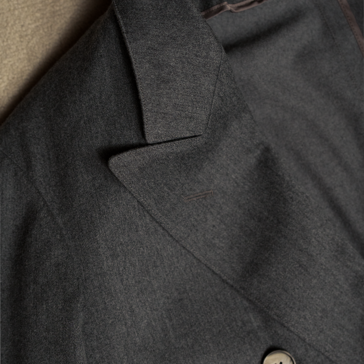 Coherence | Berto Dolmany Satin Double Breasted Coat Grey