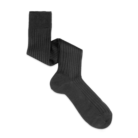 Sozzi | Classic Rib Knee High Socks Charcoal