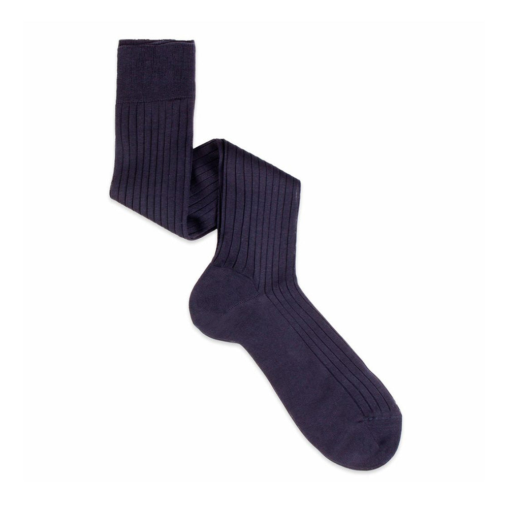 Sozzi | Classic Rib Knee High Socks Navy