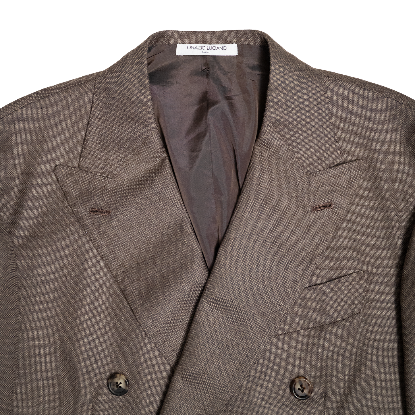 Orazio Luciano | Double Breasted Jacket Warm Taupe